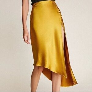 MICAS gold satin skirt, small